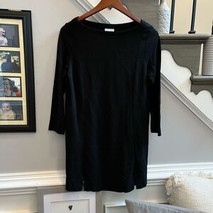 J. Jill Ponte Classic  Black Long Sleeve Dress sz M EUC